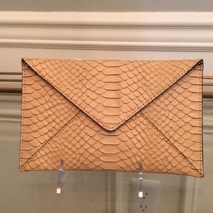 NWT Loeffler Randall Envelope Clutch - Tan